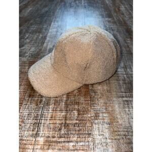 Lucky Brand Sherpa Faux Fur Fuzzy Cream Tan Adjustable Baseball Hat